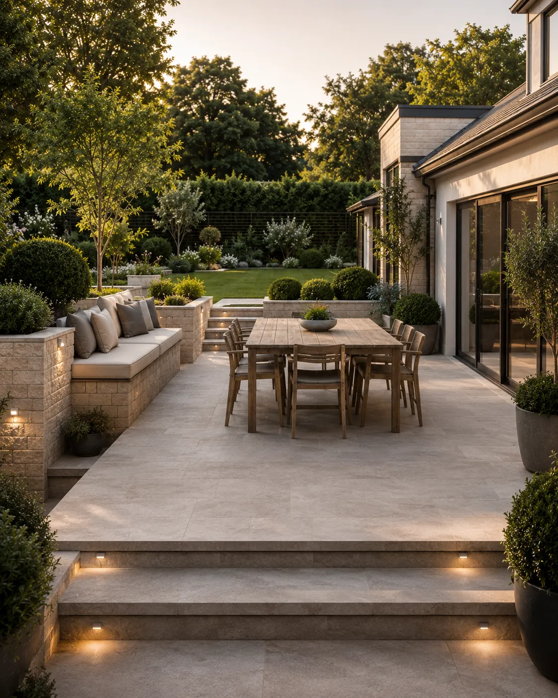 Garden pathway through lush planting showing the craft of Landscape Artisan